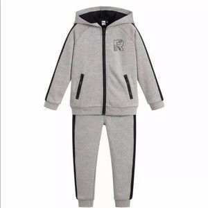 3 Pommes Grey/Navy Race Game Tracksuit. 11/12 year